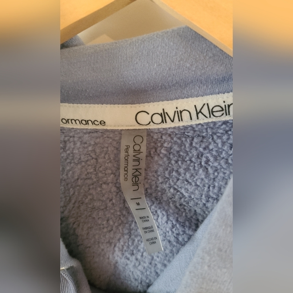 Calvin Klein Performance Women's Blue Cropped Hoodie Size Medium - Picture 3 of 5